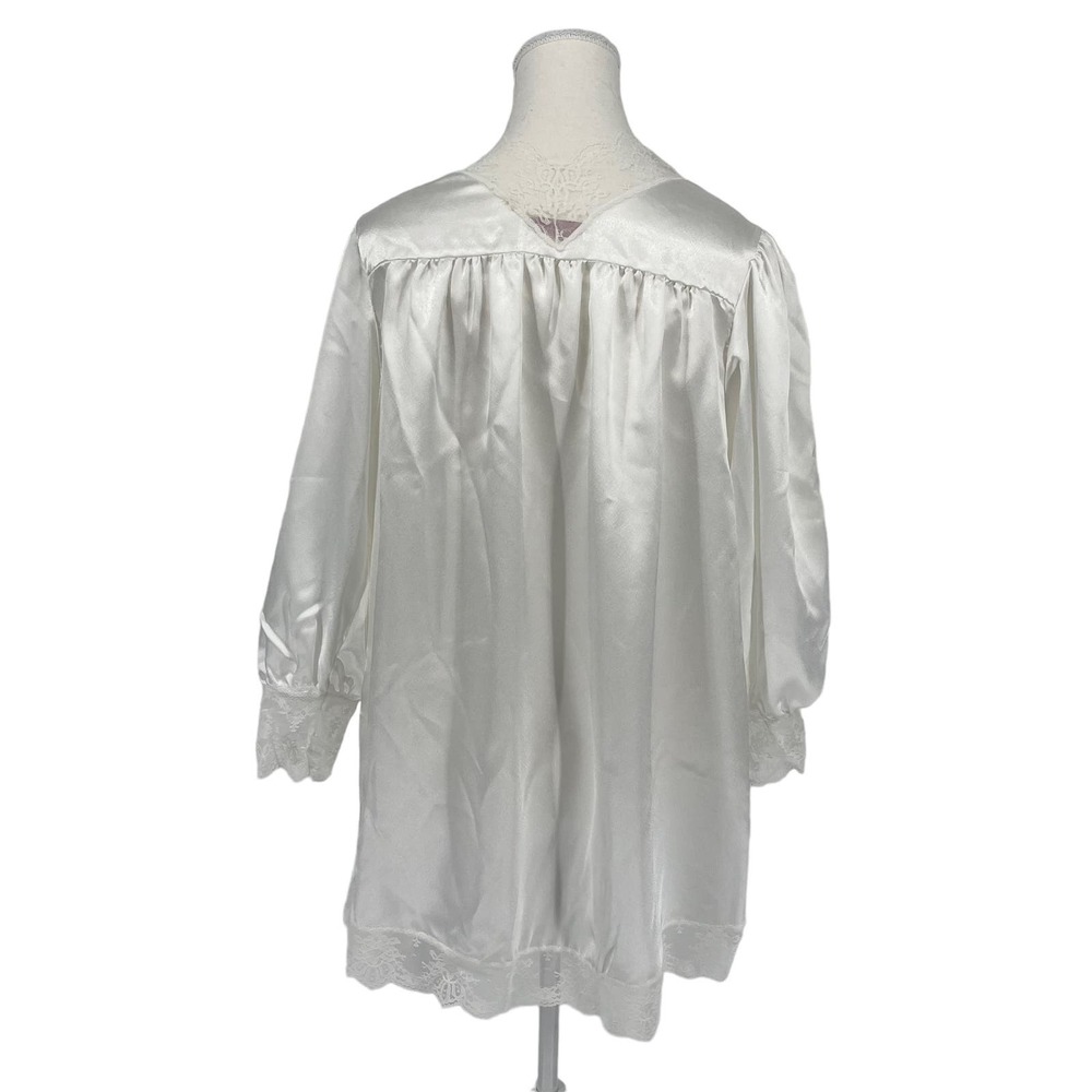 Vintage Nightgown & Robe Set Me 2 Sleepwear White ILGWU Women’s Large - Picture 12 of 16